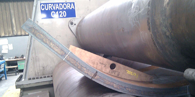 Curved and welded sheet metal